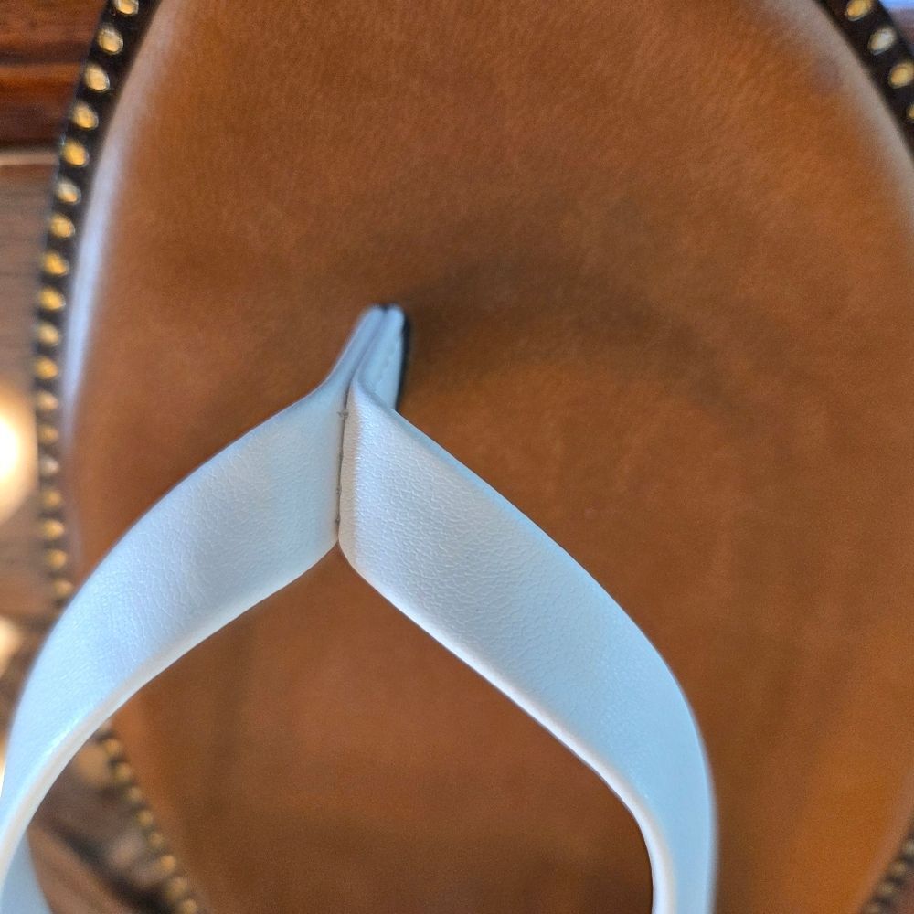 Toscanella Italian Made Flat Sandals White size 10 - Picture 8 of 16
